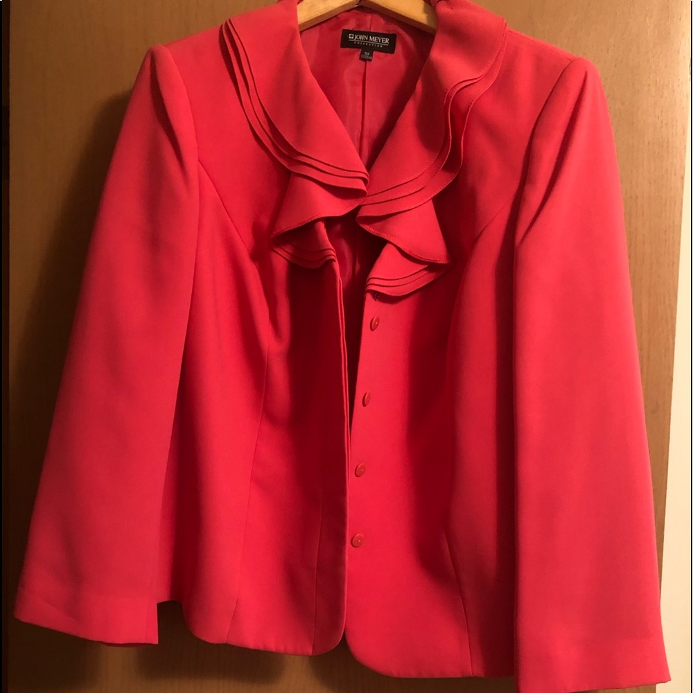 2pc Coral skirt suit
